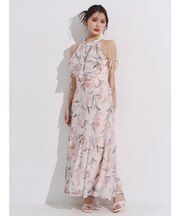 花柄アメスリラッフルワンピース