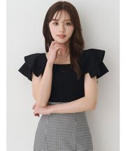 ダブルラッフルコンパクトニット