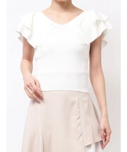 ダブルラッフルコンパクトニット