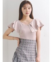 ダブルラッフルコンパクトニット