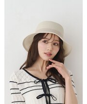 ウォッシャブルブレードツバ広カンカン帽