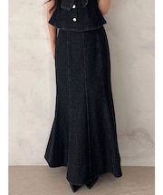 デニムバックジップマーメイドスカート