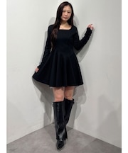 ポンチアシメフレアミニワンピース