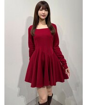 ポンチアシメフレアミニワンピース