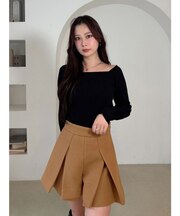 2wayオフショルリブニット