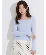 2wayオフショルリブニット