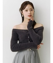 2WAYミニシャギーカーデライクニット