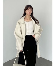 ビッグシルエットフェイクレザーブルゾン