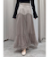 チュールドッキングフレアスカート