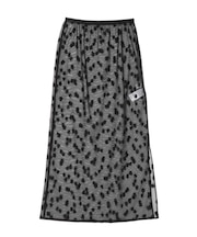 フラワーレースレイヤードスカート