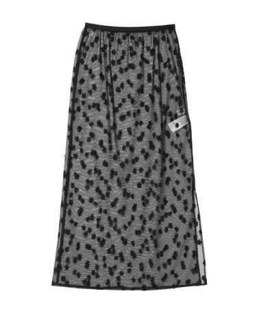 フラワーレースレイヤードスカート