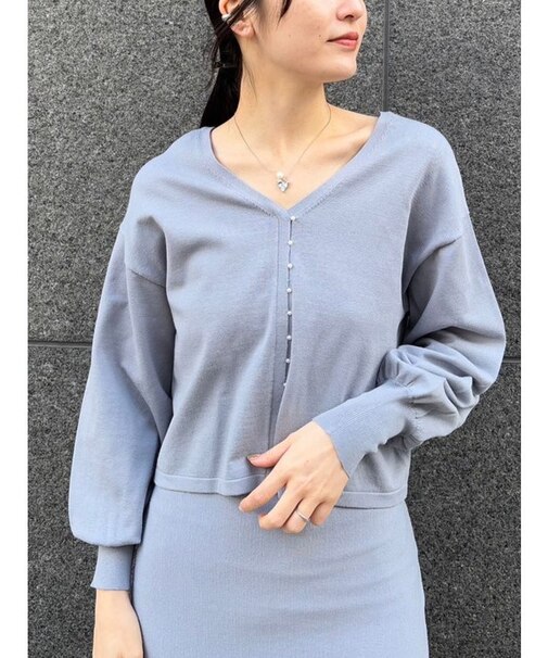 2WAYミニパールニットプルオーバー