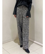 カットツイードフロントZIPパンツ