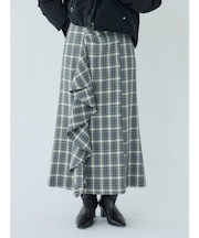 チェックラッフルスカート