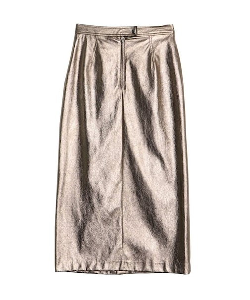 メタリックタイトスカート