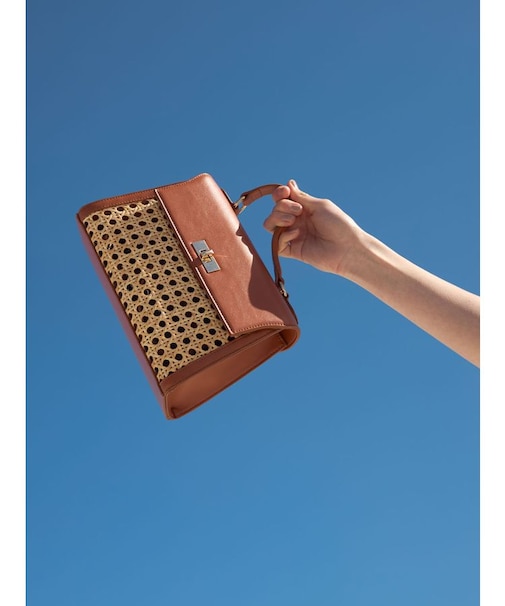 ラタンコンビミニバッグ