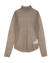 シアーブロックチェックニットプルオーバー