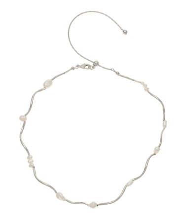 LADYランダムパールツイストミックスネックレス