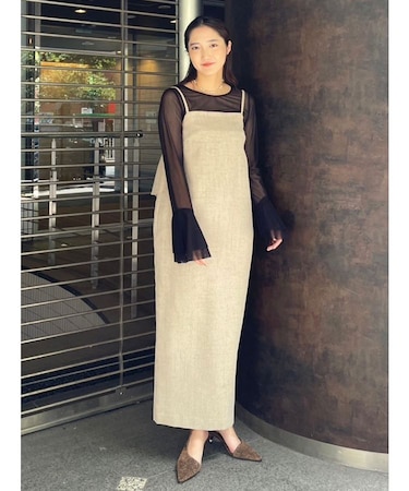 バッグラペルキャミワンピース