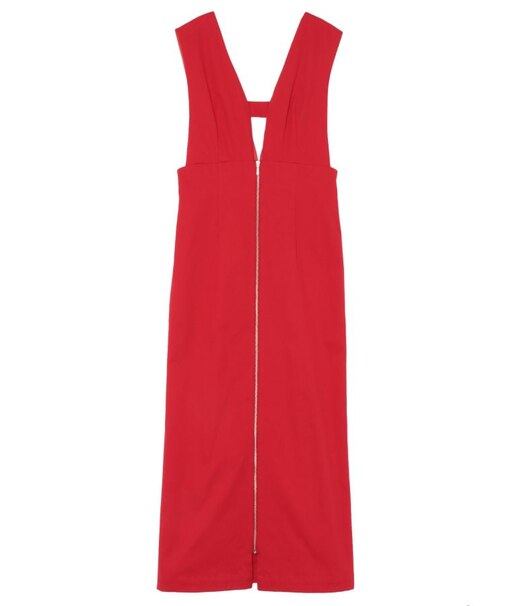 カーブラインフロントZIPジャンパースカート