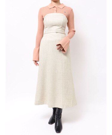 【POLO BCSコラボ】カラーネックニットドッキングワンピース