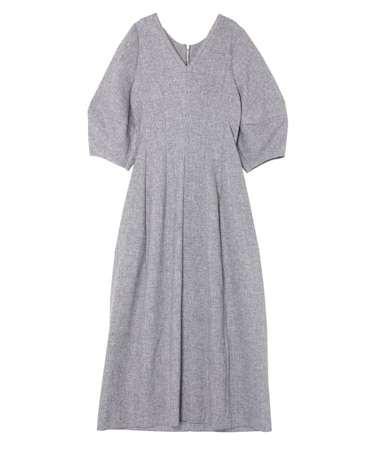 コクーンZIPハーフスリーブワンピース