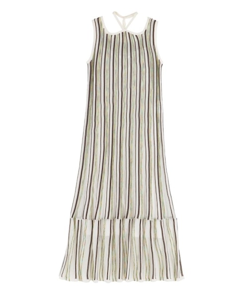 MIXストライプチョーカーニットワンピース