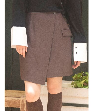 ラップディティールスカートショートパンツ