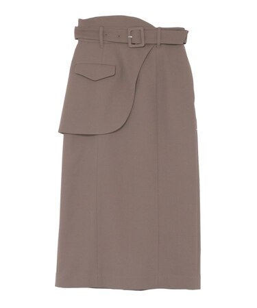 アシンメトリーペプラムスカート