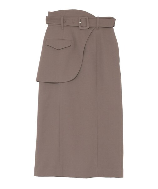 アシンメトリーペプラムスカート