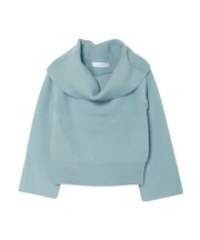 オフショルフレアスリーブニットプルオーバー