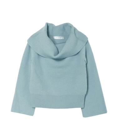 オフショルフレアスリーブニットプルオーバー