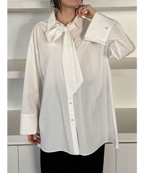 試着のみ☺︎LAGUNAMOON 「柳橋唯コラボ」ワイドスリーブタイネックシャツ &mall（アンドモール）三井ショッピングパーク公式通販