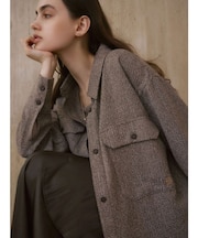 ツイードビッグシャツ