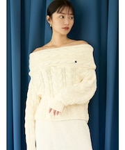 【POLO BCSコラボ】ケーブルオフショルニットプルオーバー