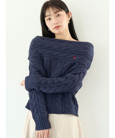 【POLO BCSコラボ】ケーブルオフショルニットプルオーバー