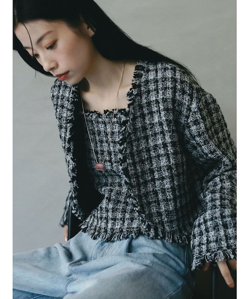 テープヤーンツイードジャケット