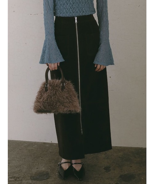 Marni 40 ダークブラウン スエード Aライン スカート レディース スカート｜公式オンラインストア | Marni