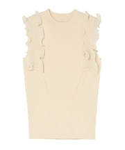 プリーツフリルニットプルオーバー