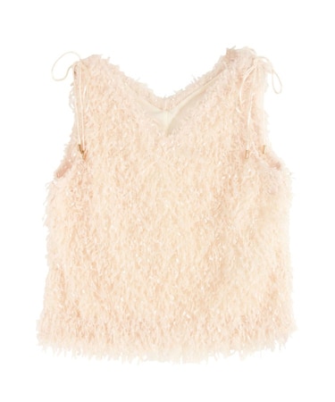 フェザーライクVネックトップス