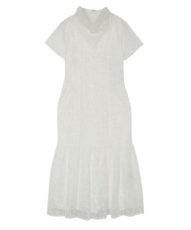 LADYスパンコールレースワンピース