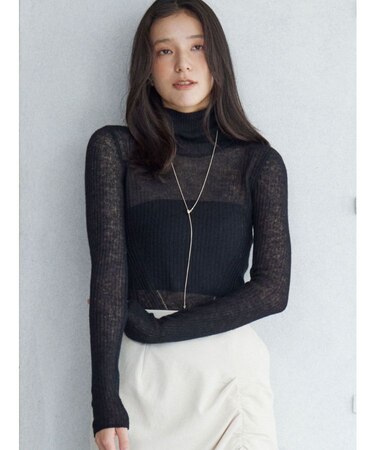 アルパカシアータートルニットプルオーバー