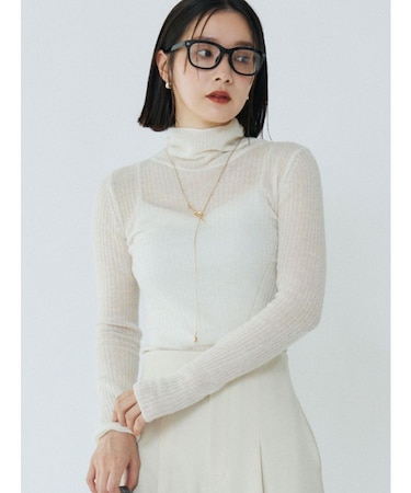 アルパカシアータートルニットプルオーバー