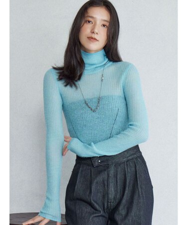 アルパカシアータートルニットプルオーバー