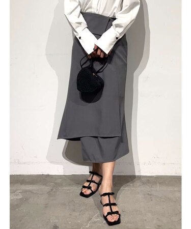 ウエストラペルアシンメトリースカート