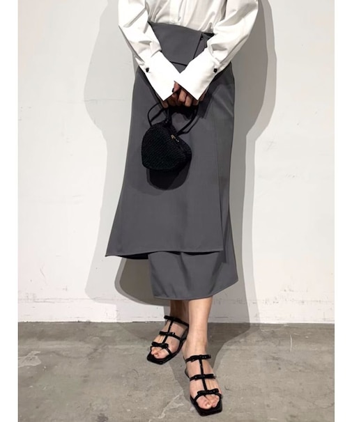 ウエストラペルアシンメトリースカート