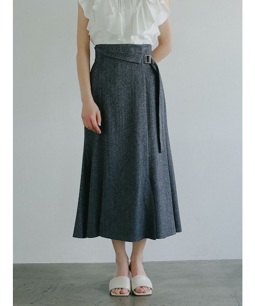 ウエストラペルツイードマーメイドスカート