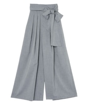 ウエストリボン2タックワイドパンツ