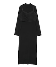 チュールビスチェセットニットワンピース