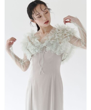 LADYチュールボレロキャミワンピース